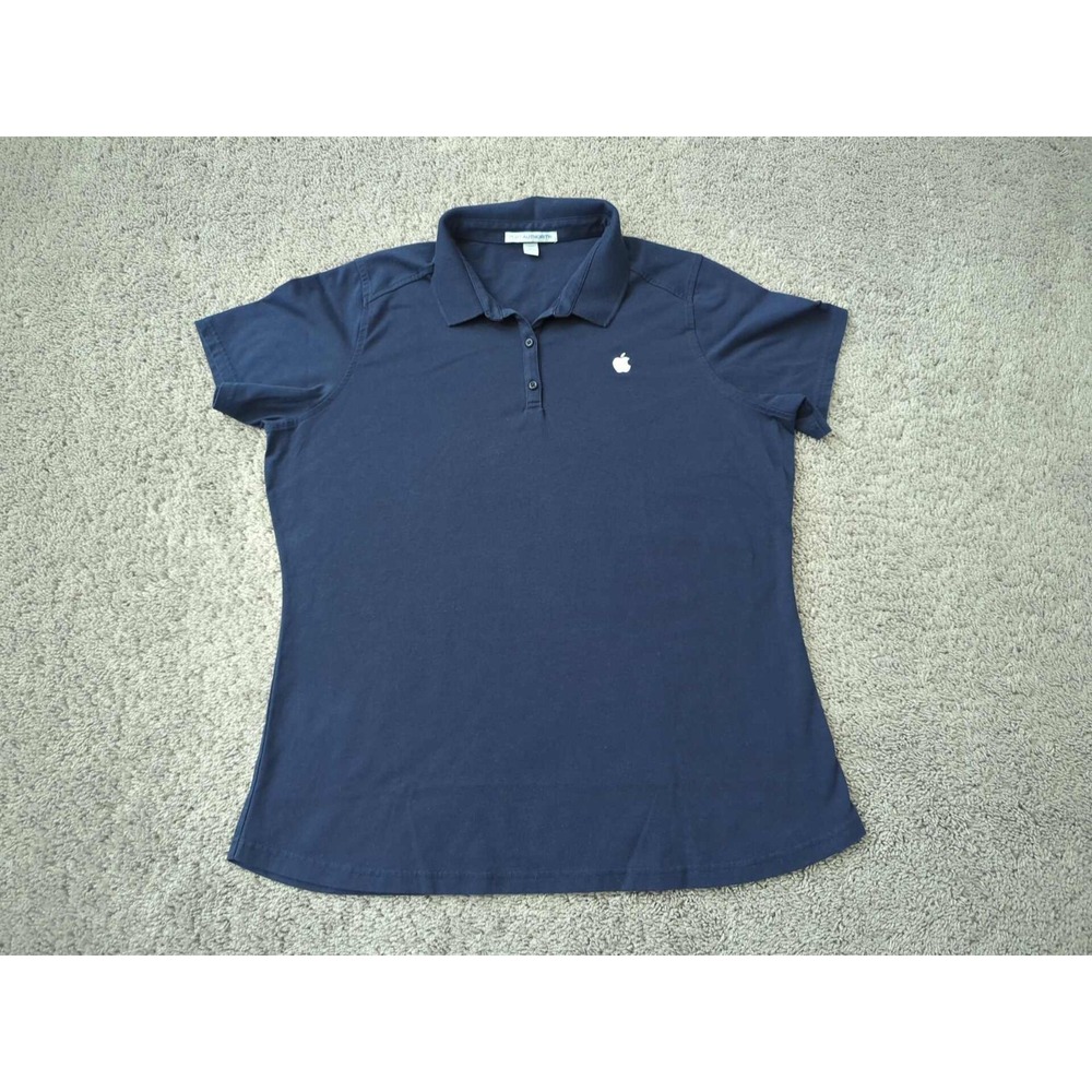 Apple Employee Polo Shirt Womens XL Short Sleeve Port Authority Casual